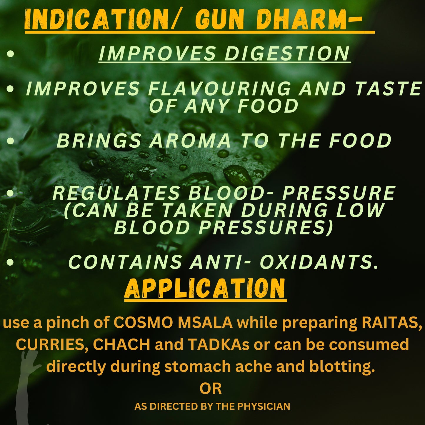 Ayurvedic COSMO Masala – 20g Herbal Digestive Spice with Rich Aroma & Satvik Taste – Jadi-Buti Mix for Improved Digestion & Flavor | Shop at Cosmohit Ayurved"
