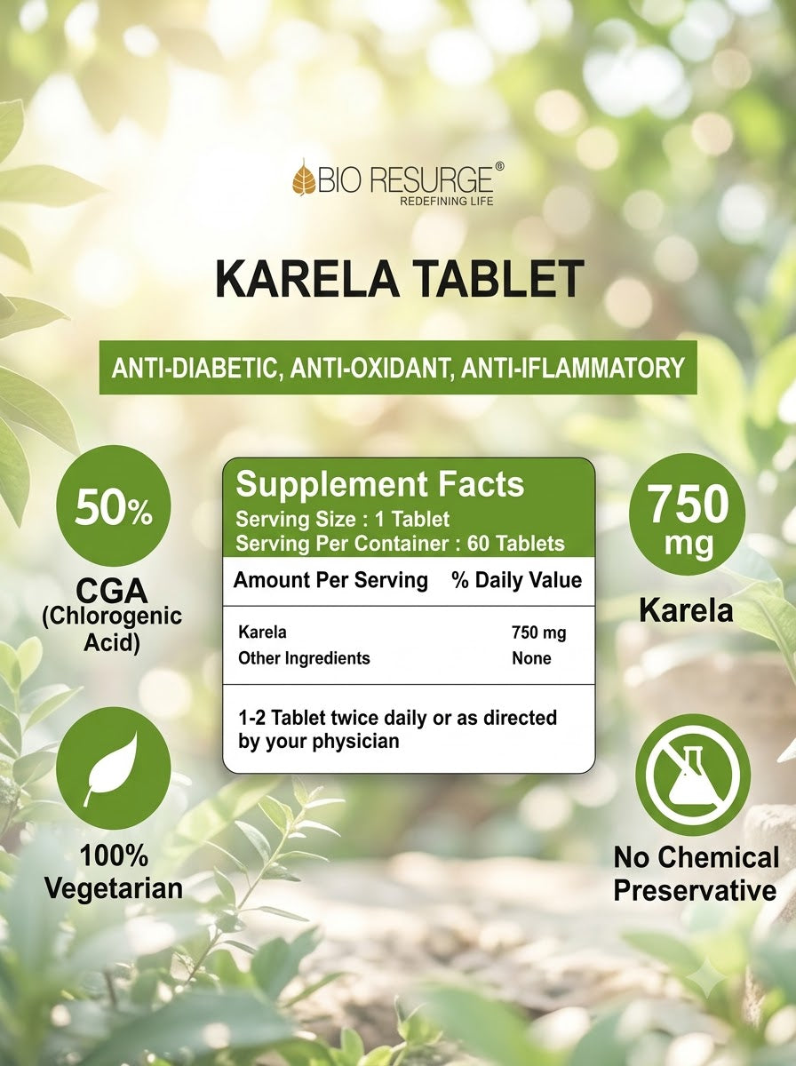 Karela Tablets 750mg | Metabolic Wellness Support (by-Bio Resurge)