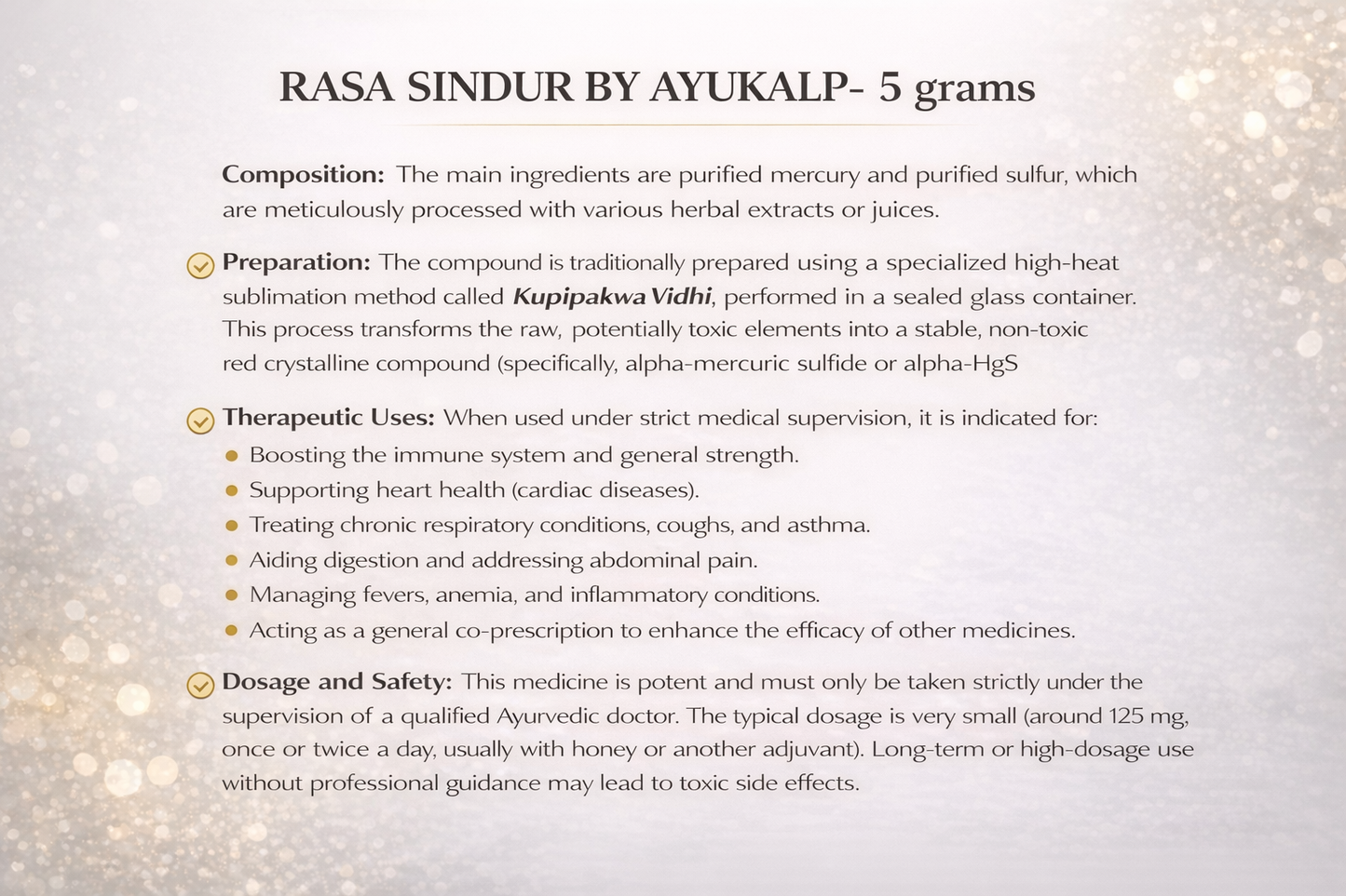 RASA SINDUR BY AYUKALP- 5 grams