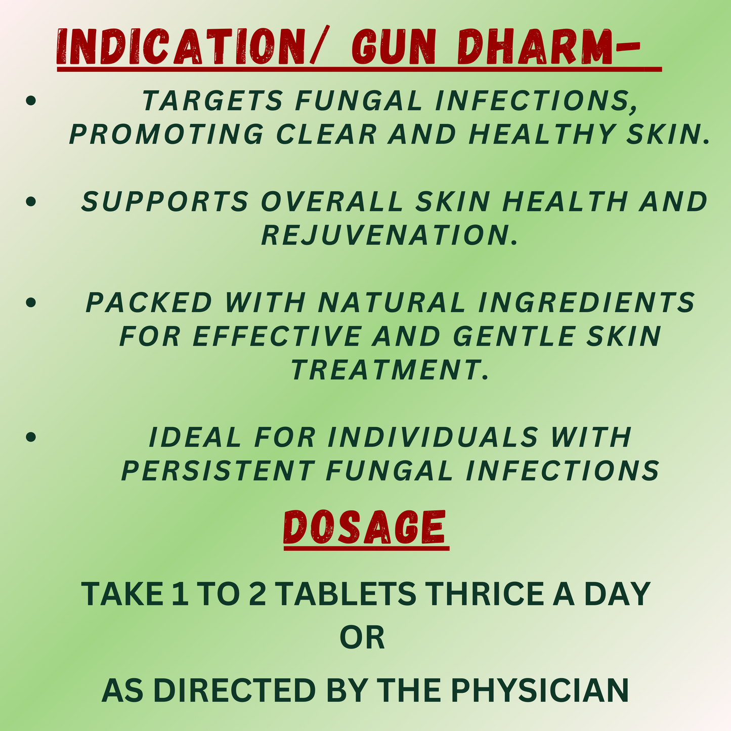 Ginirina Plus Tablet by Bharat Pharmacy – Fungal Infection & Skin Treatment (1000 Tablets)-Cosmoहित Ayurved