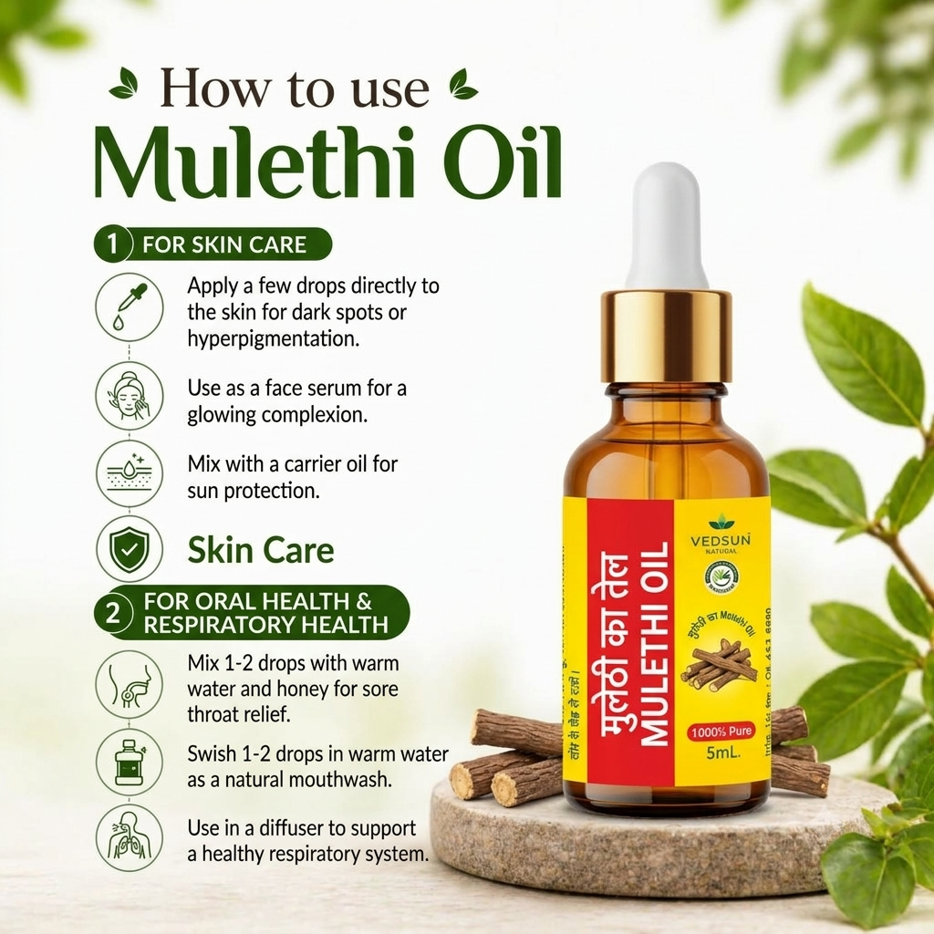 Pure Mulethi Oil | Natural Skin Glow & Skin Care 50ml ( by vedsun)