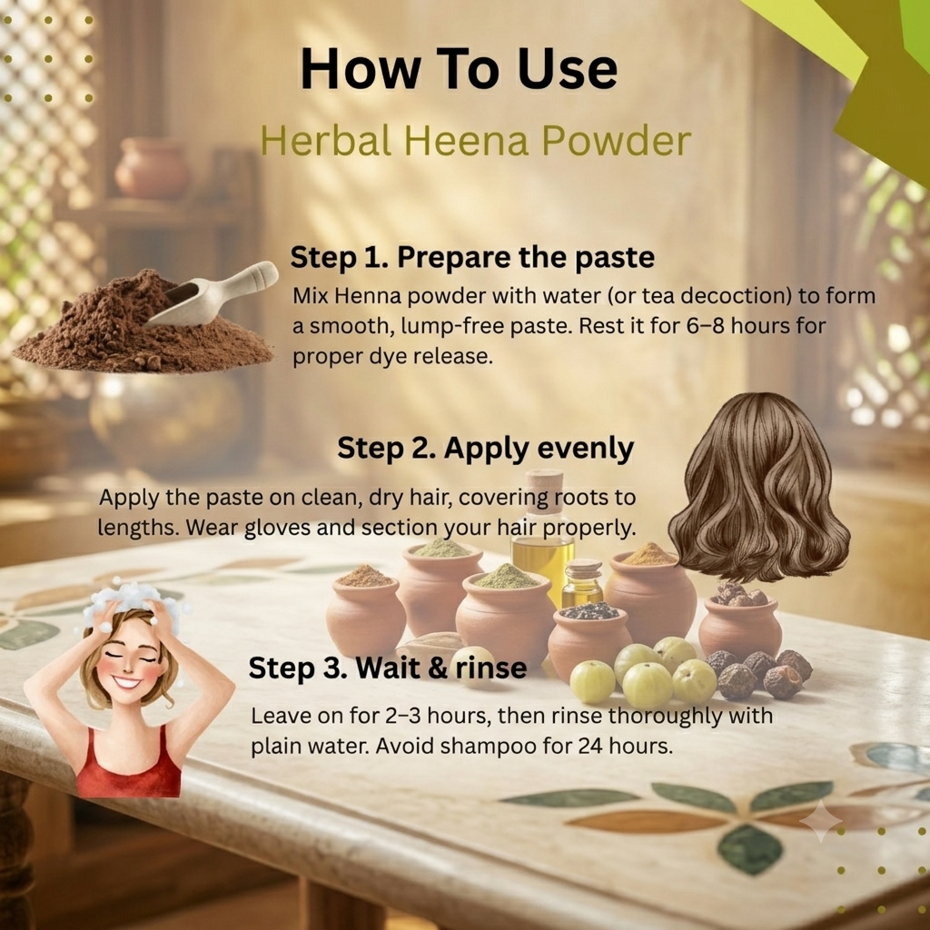 Natural Henna Powder for Natural Hair Colour & Hair Care 100g ( by vedsun)