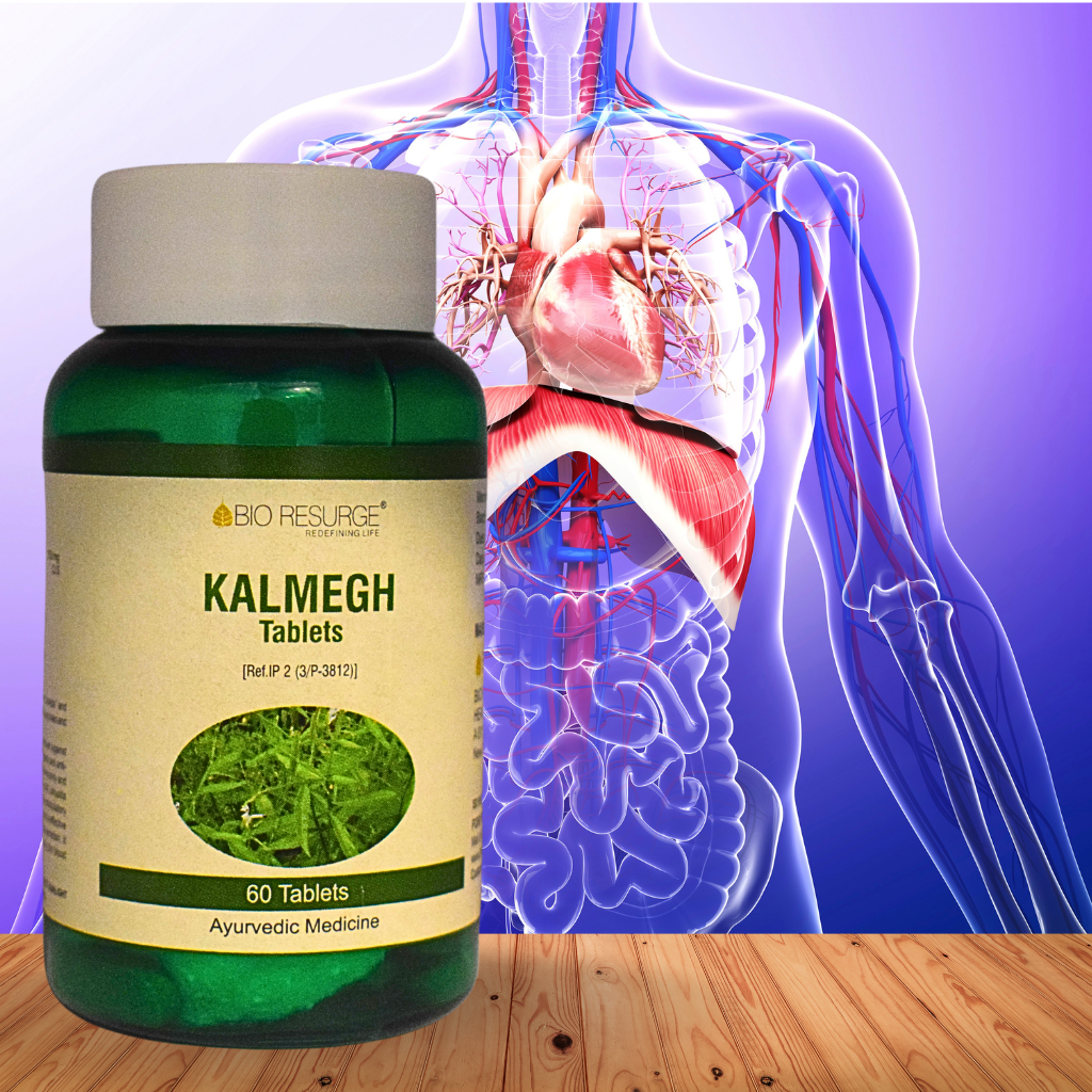"Kalmegh (Chirayta) Tablets by Bio Resurge – Ayurvedic Immunity Booster & Liver Detox Supplement – 60 Herbal Tablets"