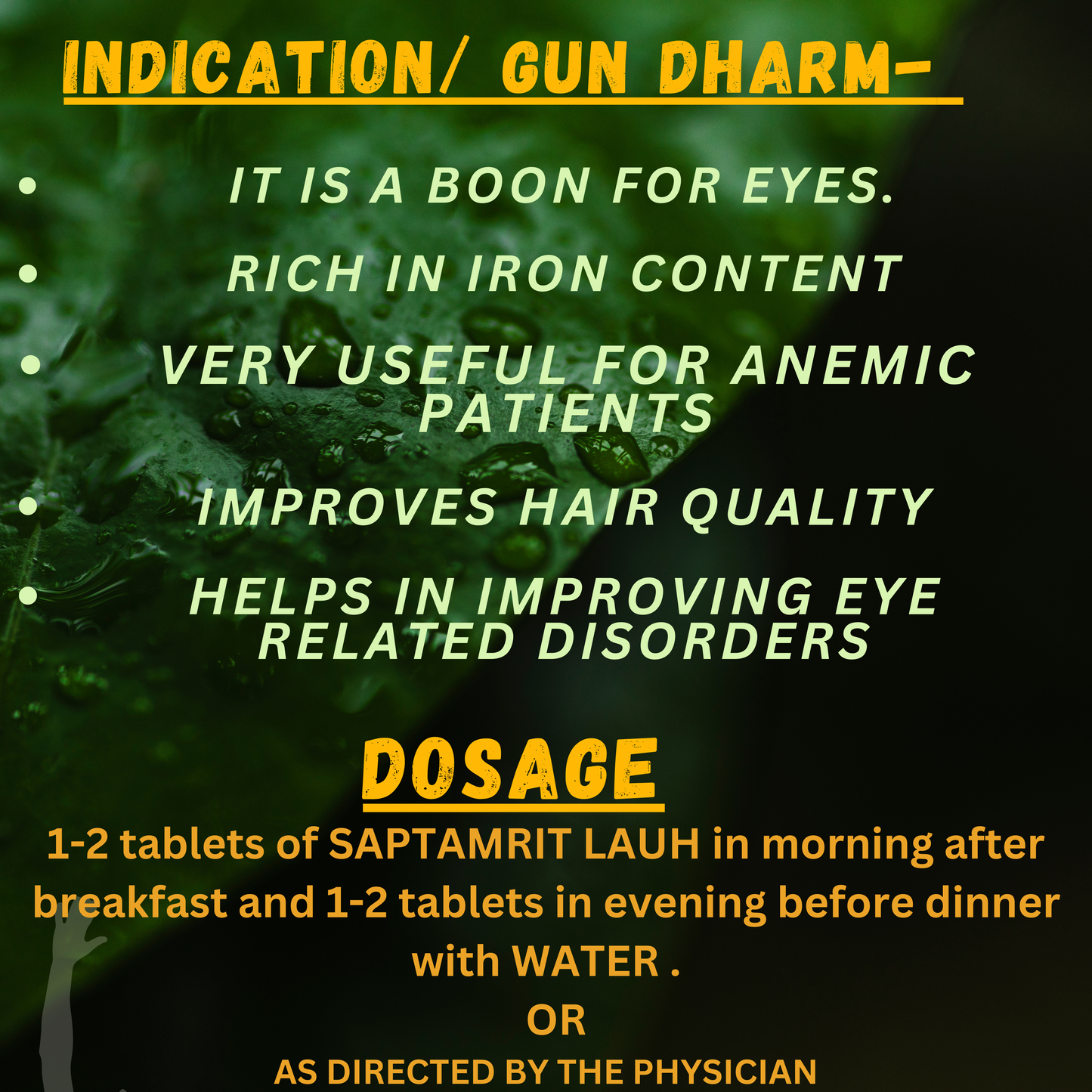 SAPTAMRIT LAUH (By- BAIDYANATH, 40- Tablets)-Cosmoहित Ayurved