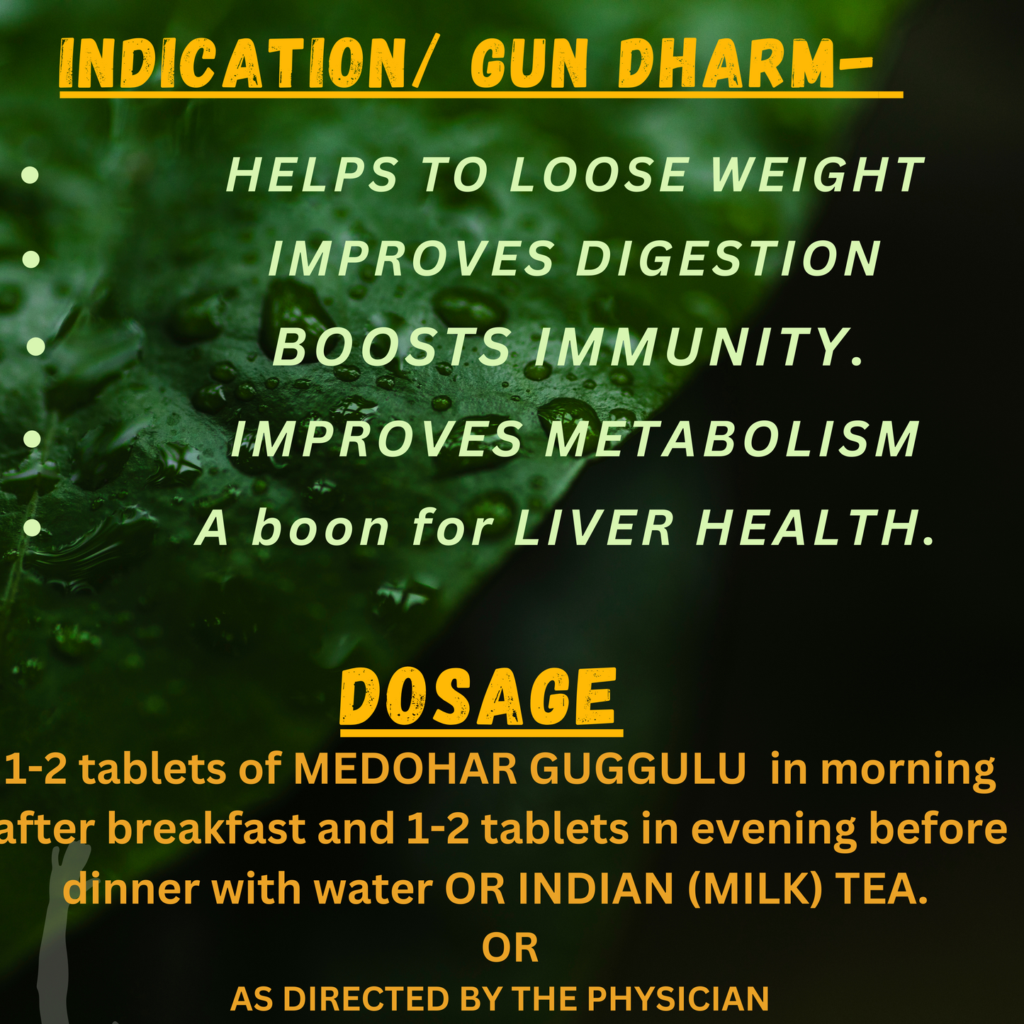 MEDOHAR GUGGULU (By- BAIDYANATH, 120- Tablets)-Cosmoहित Ayurved