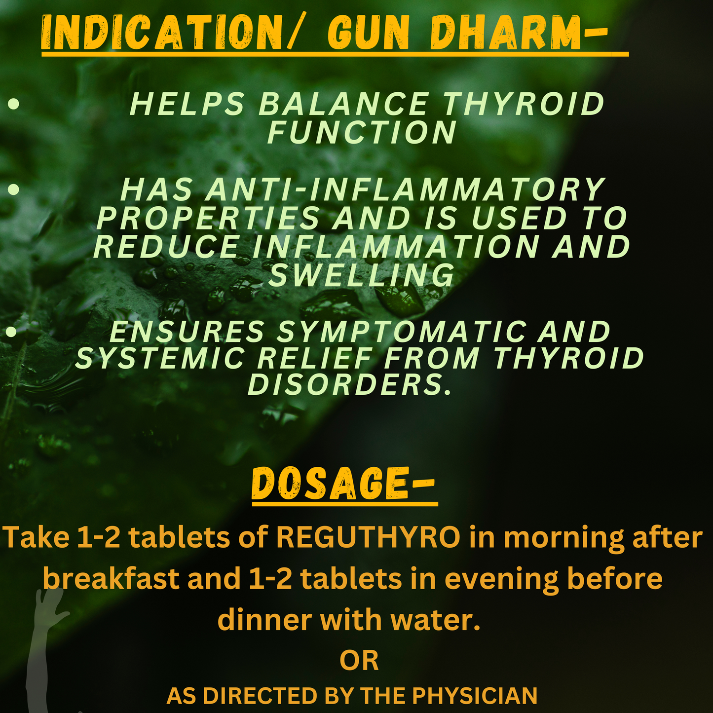REGUTHYRO (For regulating THYROID PROFILE, works in both HYPPER and HYPOTHYROIDISM) (By- BIO RESURGE, 60- Tablets)-Cosmoहित Ayurved