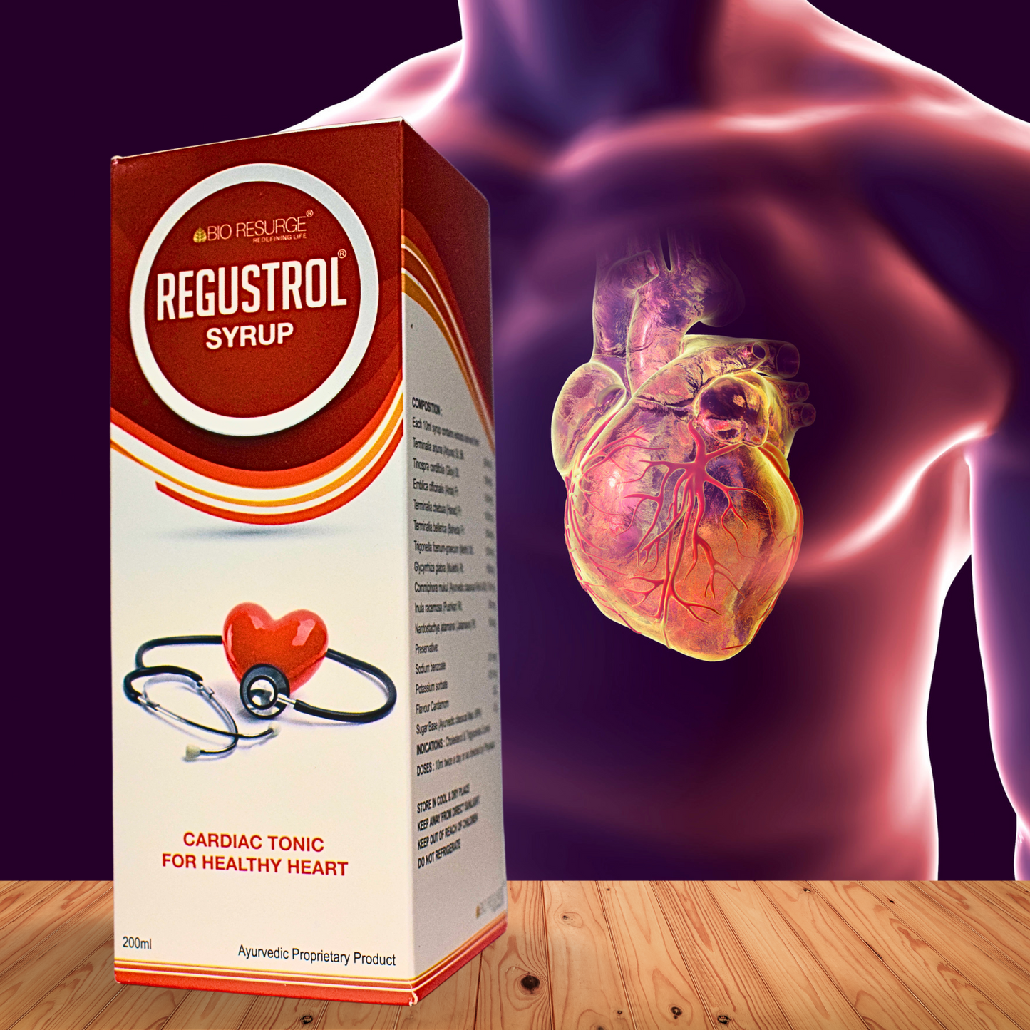 REGUSTROL SYRUP (Improves condition like STRESS and ANXIETY) (By- BIO RESURGE, 200-ML)-Cosmoहित Ayurved
