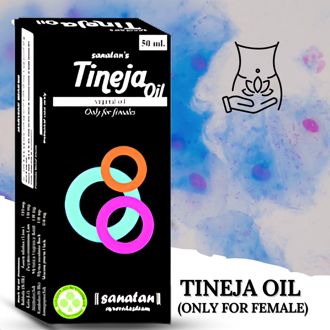 TINEJA OIL (VAGINAL OIL FOR FEMALES) ( BY SANATAN AYURVEDASHRAM ,50 ML )-Cosmoहित Ayurved