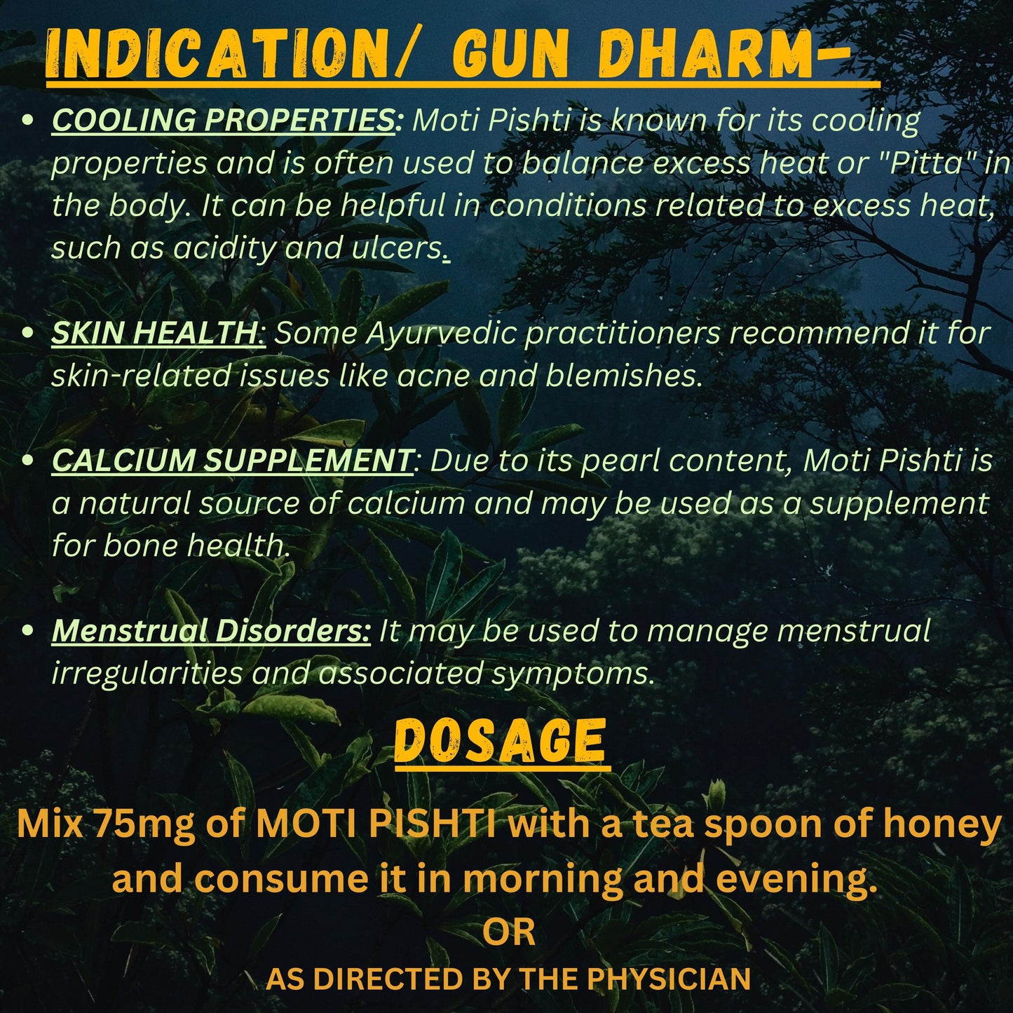 MOTI PISTI (By- SHARMAYU, 1-GRAM)-Cosmoहित Ayurved