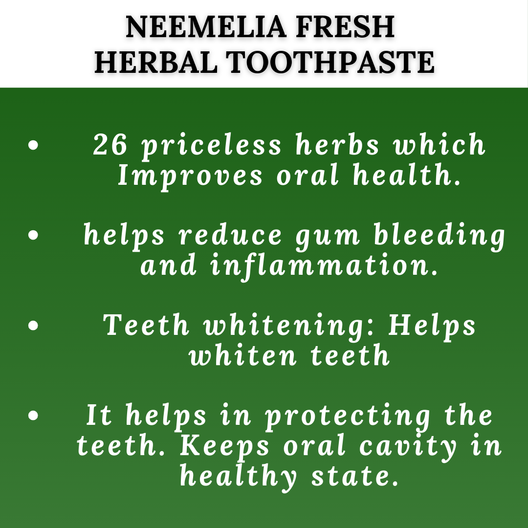 NEELMELIA FRESH HERBAL TOOTHPASTE ( BY MPIL, 100G )-Cosmoहित Ayurved