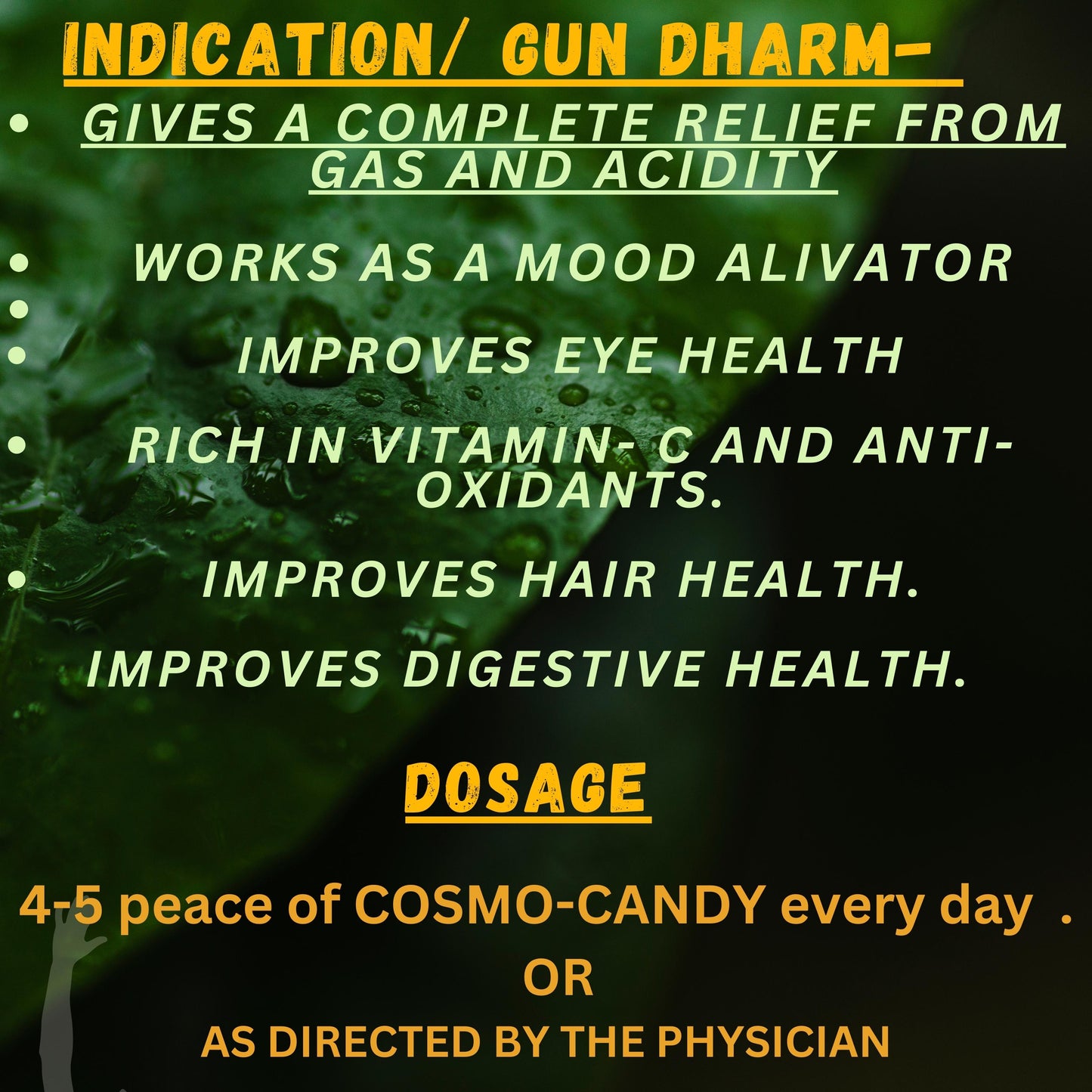 COSMO-CANDY, कच्चा आंवला (AMLA CANDY (SWEET and SOUR), 570- Grams)-Cosmoहित Ayurved