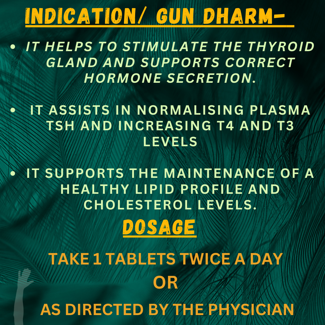 V-THYRO TABLETS ( FOR THYROID) (BY- VIRGO UAP PHARMA ,60 TABLETS)-Cosmoहित Ayurved