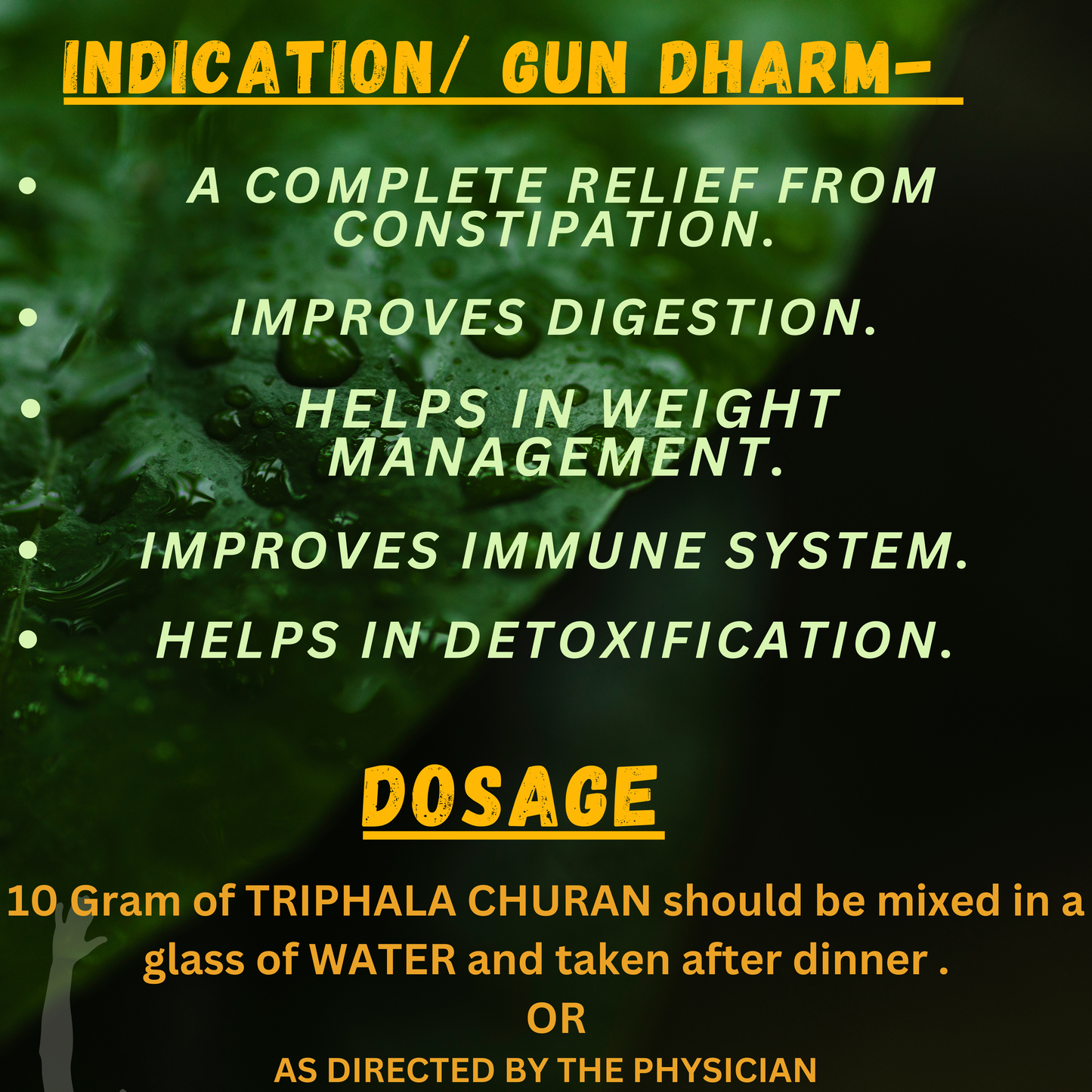 TRIPHALA CHURAN (By- DABUR, 120- Grams)-Cosmoहित Ayurved