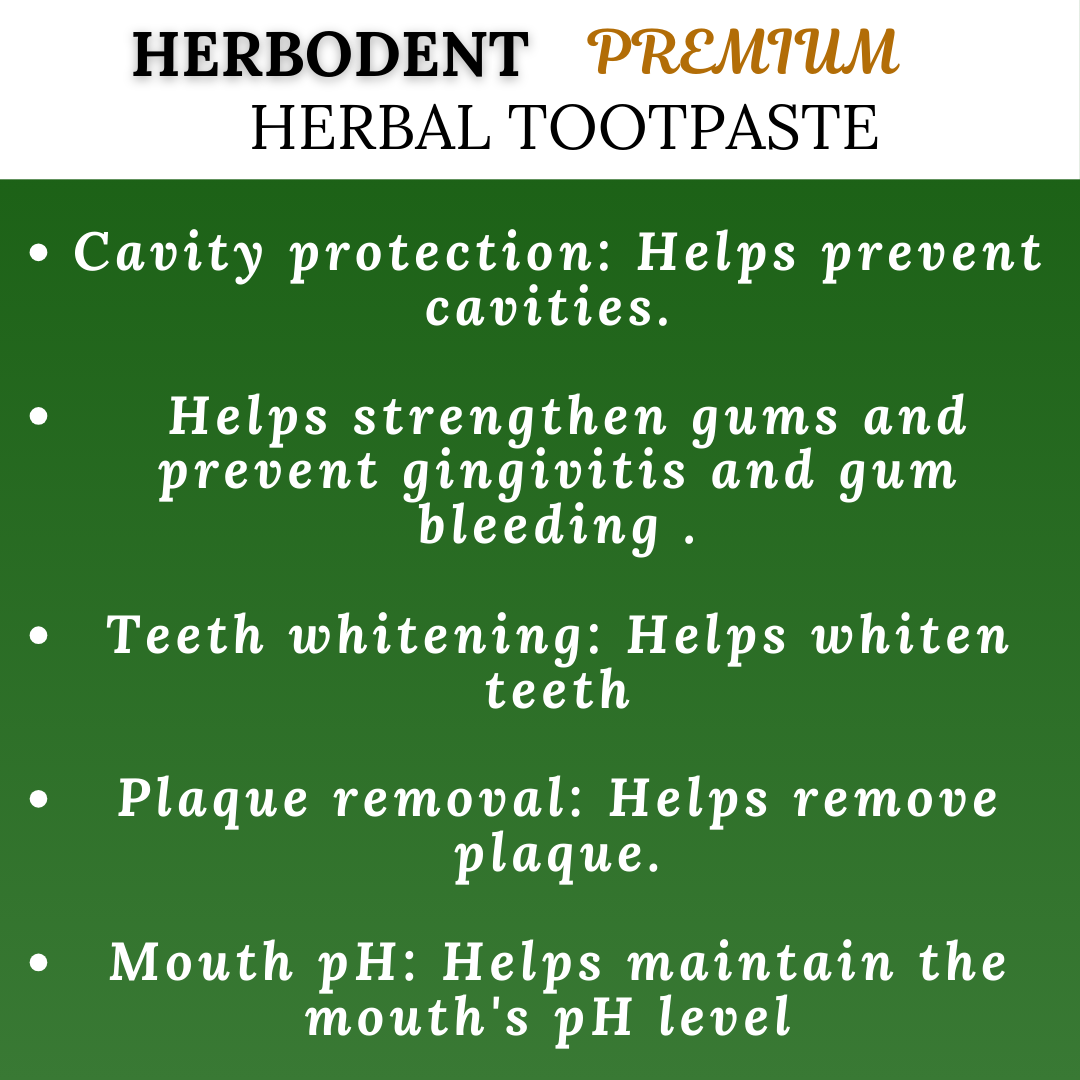 HERBODENT PREMIUM HERBAL TOOTHPASTE ( BY DR.JAIKARAN, 100G)-Cosmoहित Ayurved