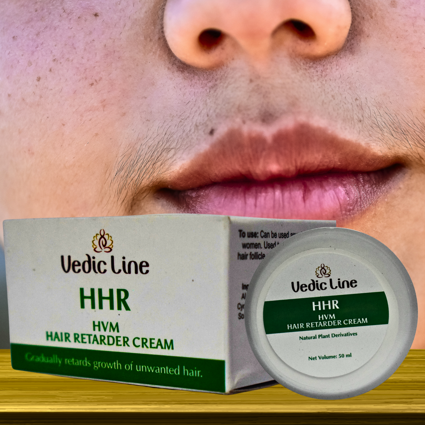 HAIR RETARDED CREAM, HHR (Inhibits facial Hair Growth) (By- VEDIC LINE, 50- ML)-Cosmoहित Ayurved