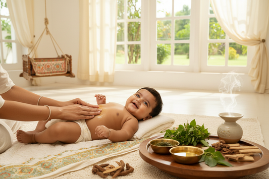 👶✨ Ayurvedic Rituals for Babies (And Why Gentle Ingredients Matter)
