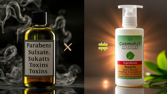 "Ayurveda vs. Chemicals – Discover the Truth About Skincare Products! Choose Natural Ayurvedic Skincare for Healthy, Glowing Skin | Cosmohit Ayurved