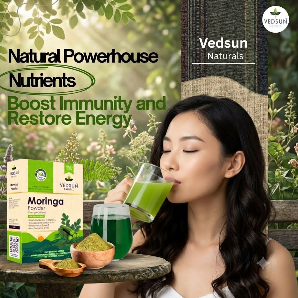 Vedsun Pure Moringa Powder | Natural Leaf Powder for Health & Wellness 100g