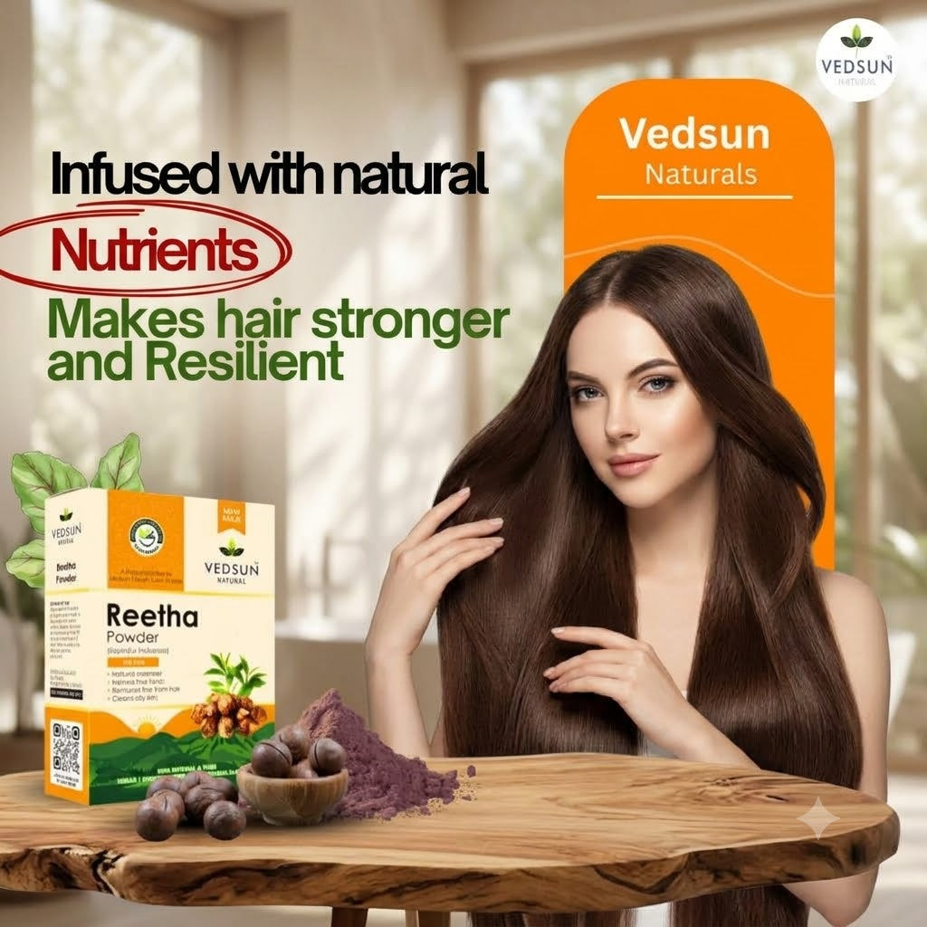 Natural Reetha Powder | Pure Soapnut for Hair & Scalp Care 100gm