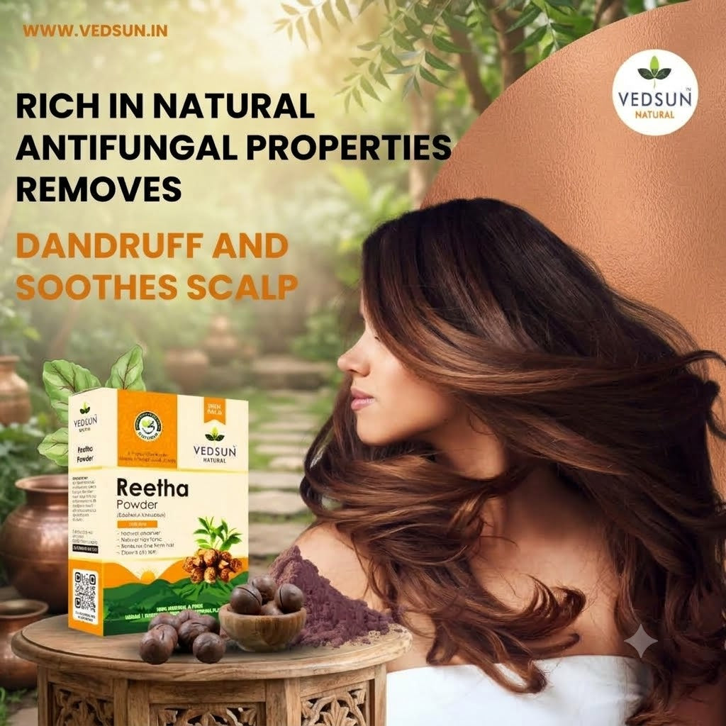 Natural Reetha Powder | Pure Soapnut for Hair & Scalp Care 100gm