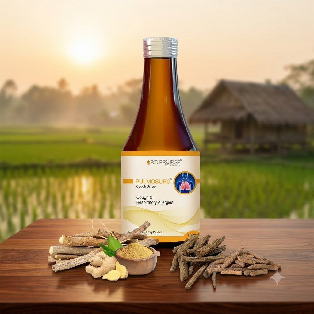 Bio Resurge Pulmosurg Syrup | Ayurvedic Cough & Respiratory Care | 100ml