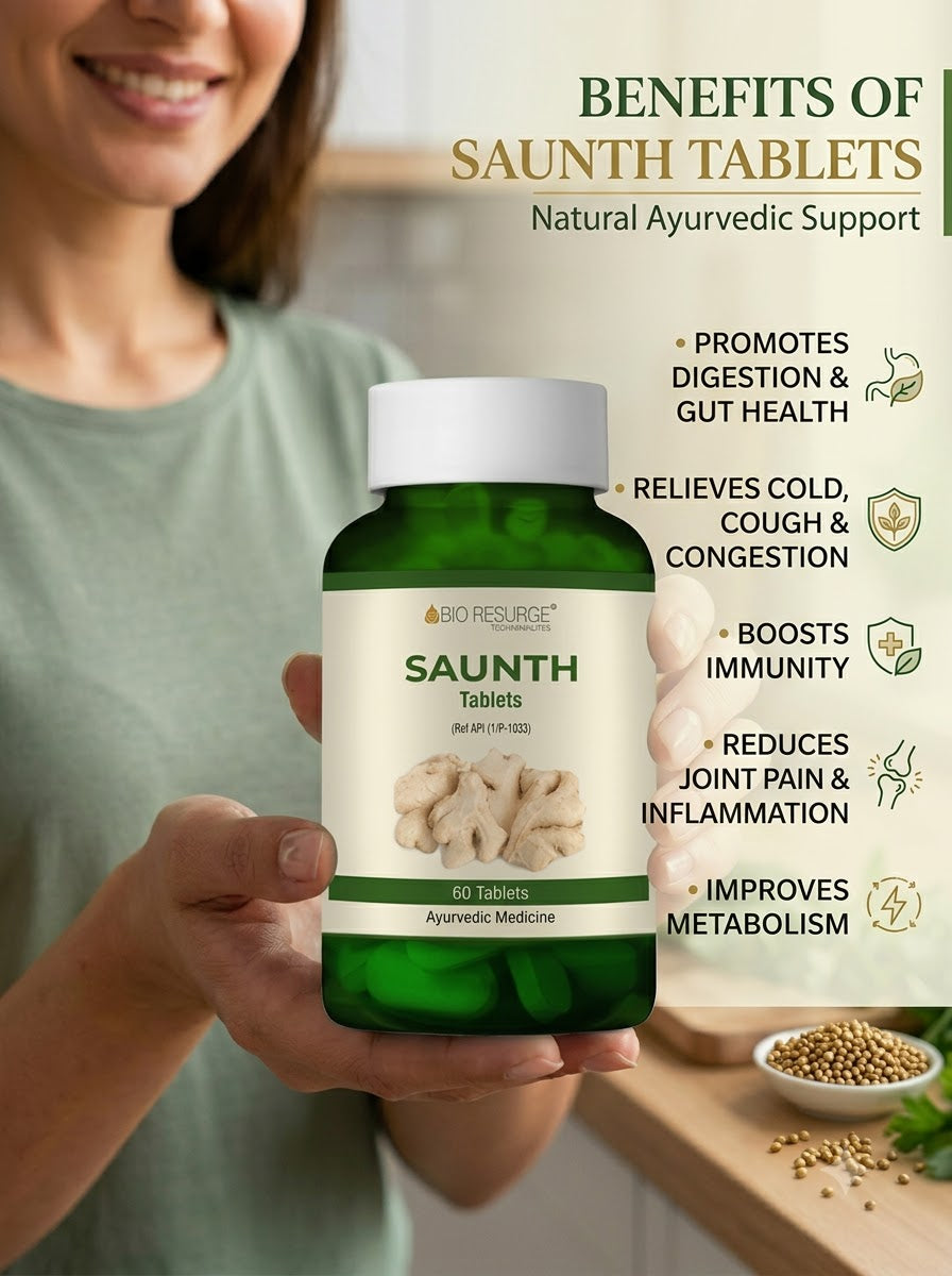 Pure Saunth  Tablets for Digestion – 60 Tabets | (by Bio Resurge)