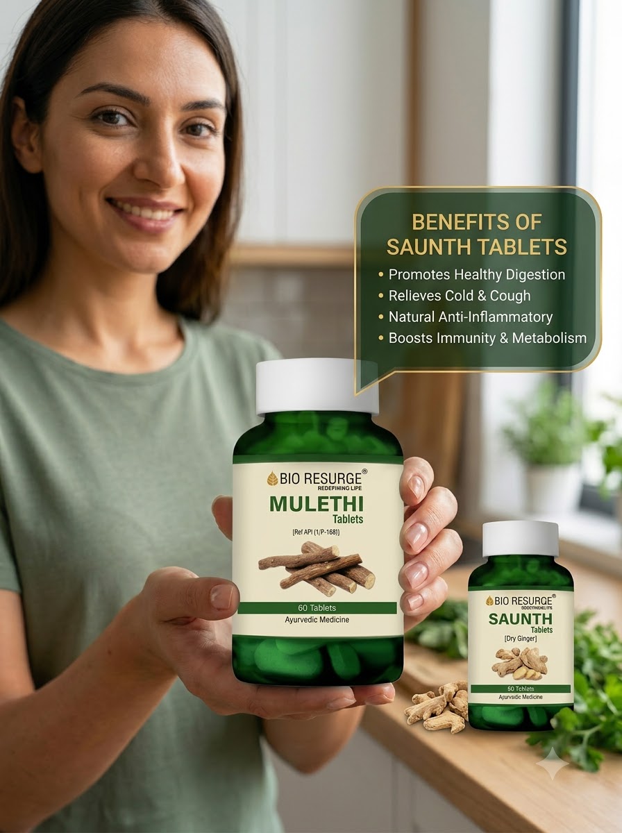 Mulethi Tablets |  Digestive Support -60 Tablets ( bio resurge)