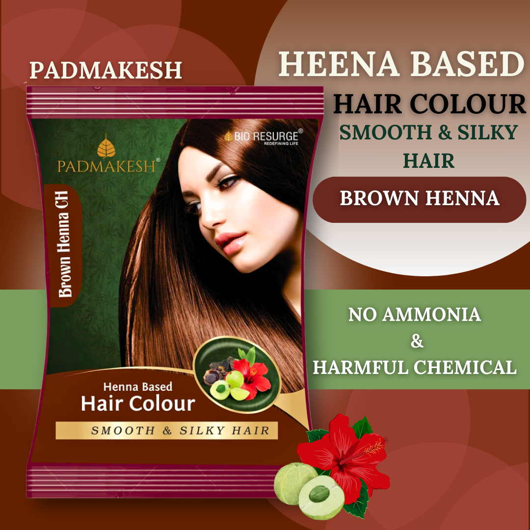 PADMAKESH AYURVEDIC HEENA BASED HAIR DYE ( PACK OF 20 ) ( BY BIO RESURGE , 15 GMS EACH )