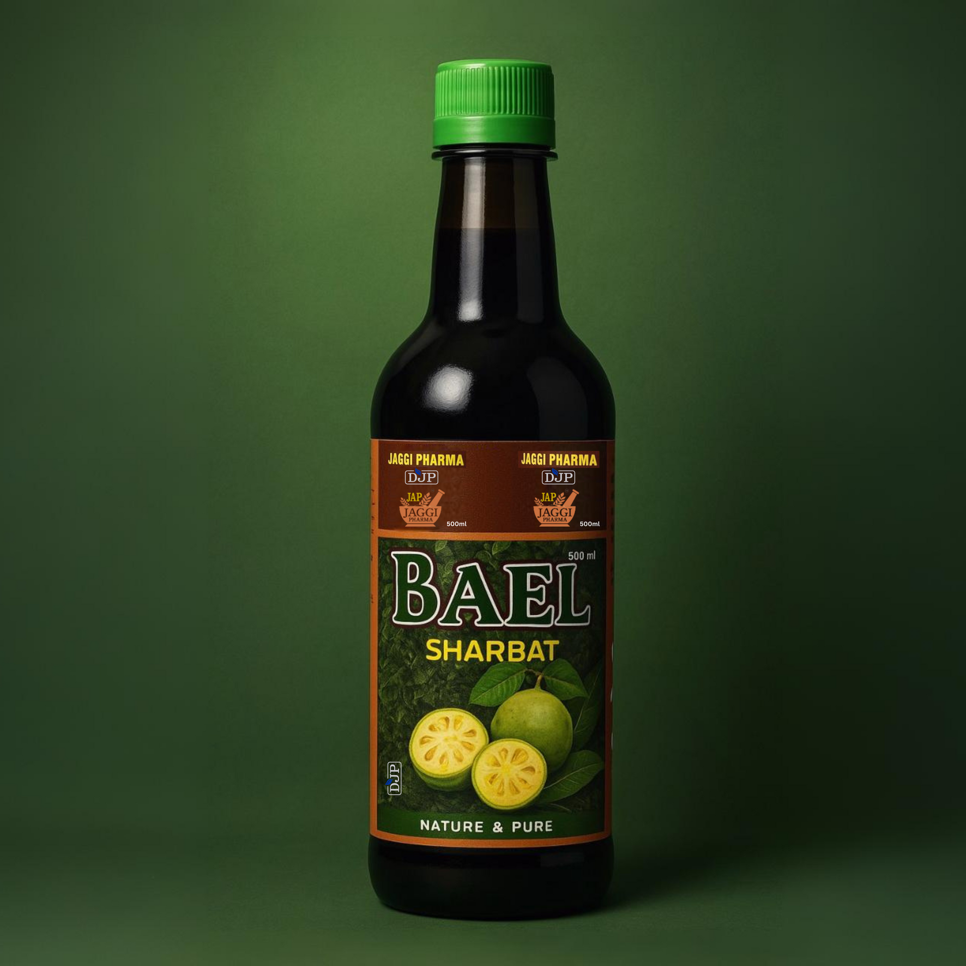 Bael Sharbat by Jaggi Pharma – 500ml Ayurvedic Summer Drink for Digestion and Cooling – Natural Bael Juice"
