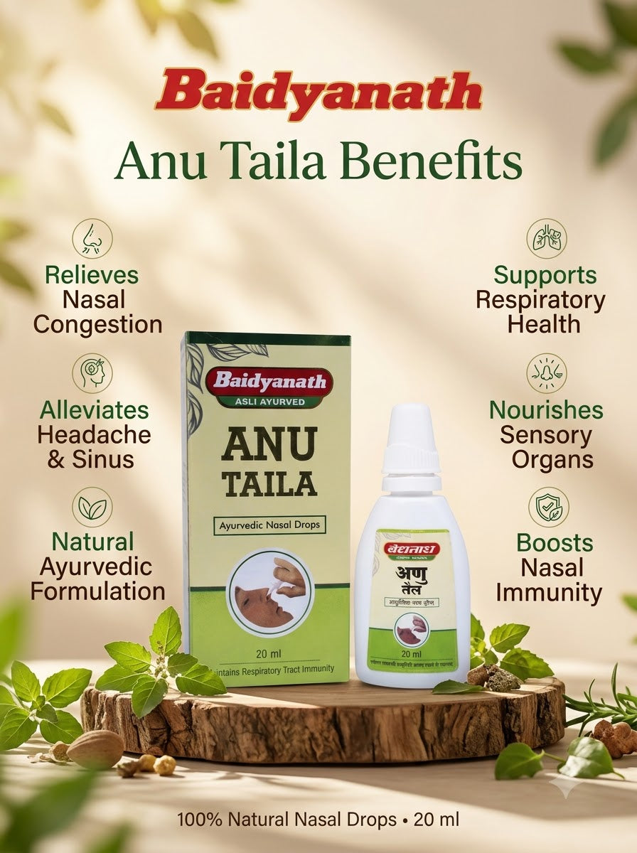 Baidyanath Anu Taila Ayurvedic Nasal Oil Drops 20ml