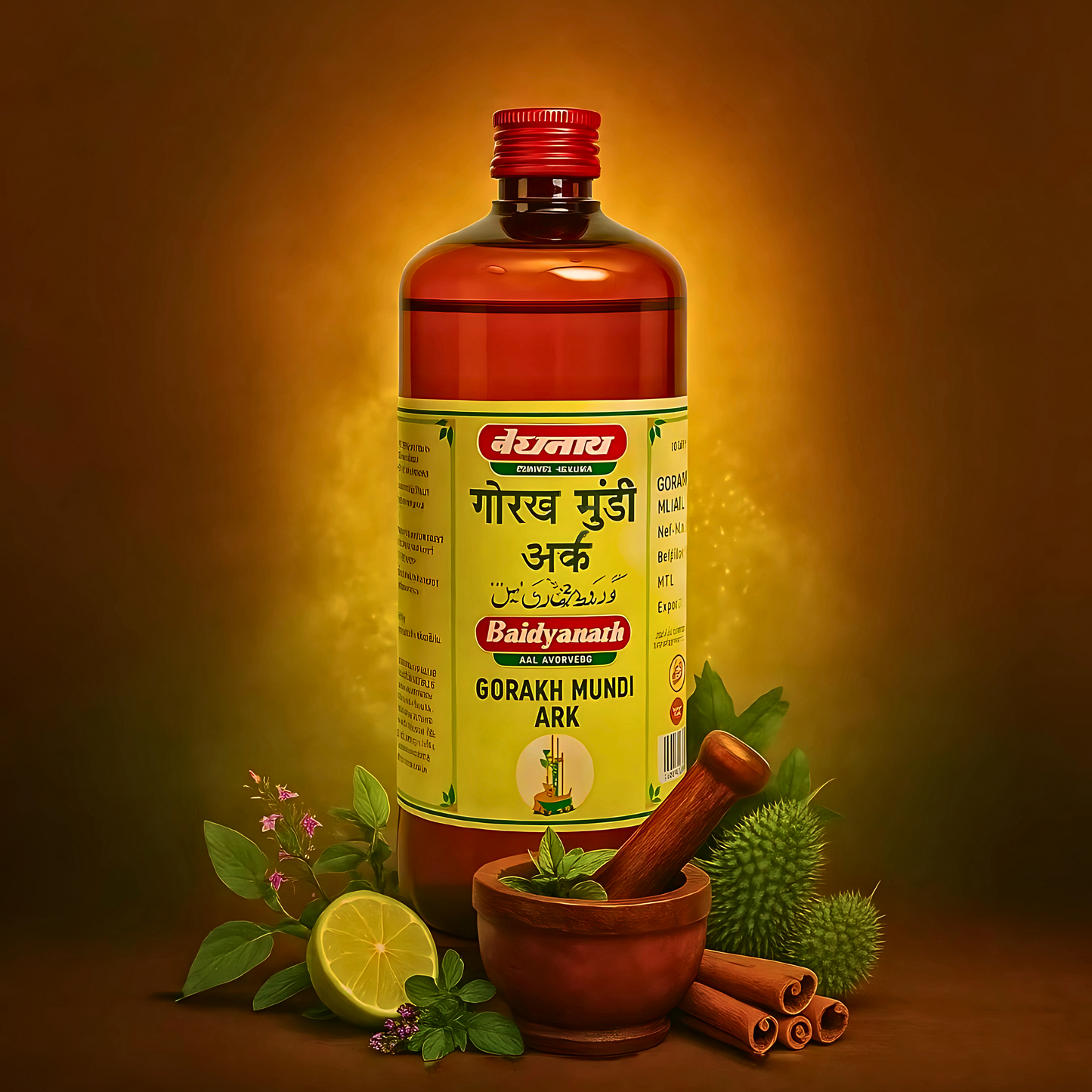 "Baidyanath Gorakh Mundi Ark – 450ml Ayurvedic Blood Purifier Tonic for Skin Health, Detox & Immunity Support | Buy Online at Cosmohit Ayurved"