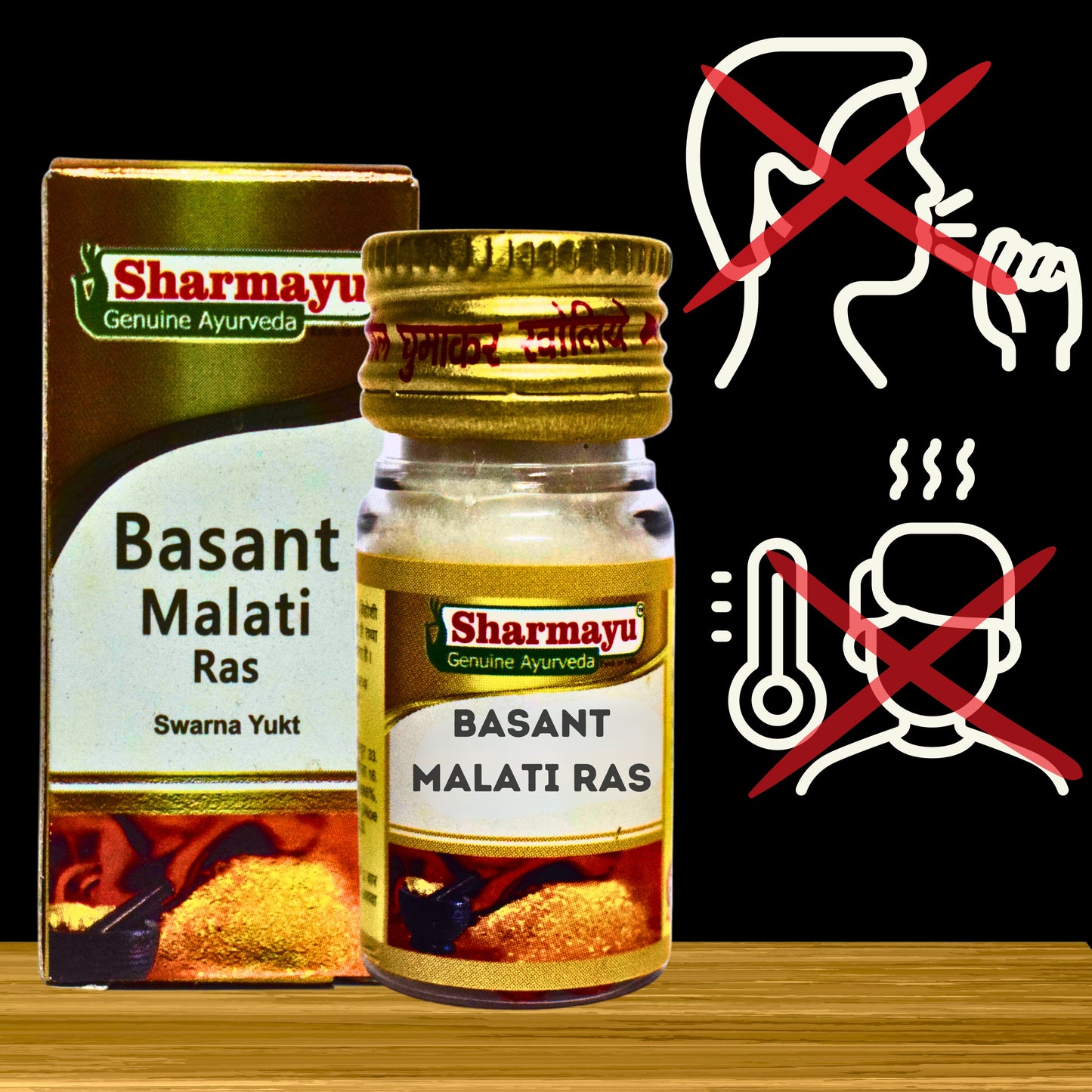 "Basant Malati Ras Swarna Yukt by Sharmayu – Ayurvedic Remedy for Fever & Immunity Boost | Buy Online at Cosmohit Ayurved (10 Tablets)"