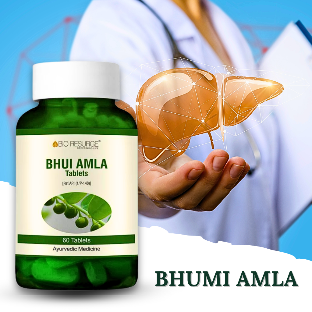 "Bhumi Amla Tablets by Bio Resurge – Ayurvedic Liver Health Supplement for Fatty Liver Support | Buy Online at Cosmohit Ayurved (60 Tablets)"