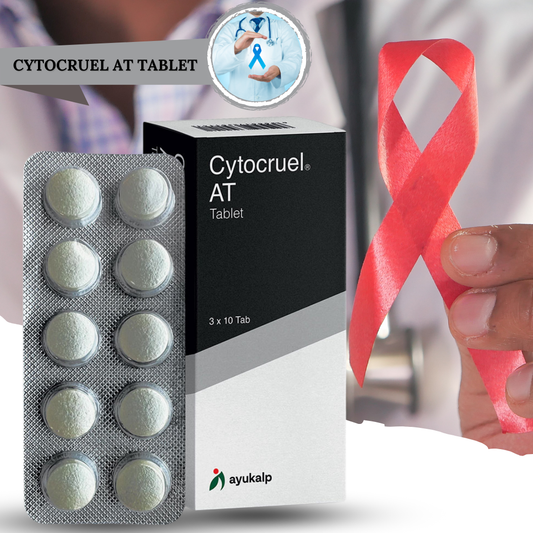 CYTOCRUEL AT TABLET (ability to fight cancer) (BY AYUKALP , 30 TABLETS)-Cosmoहित Ayurved