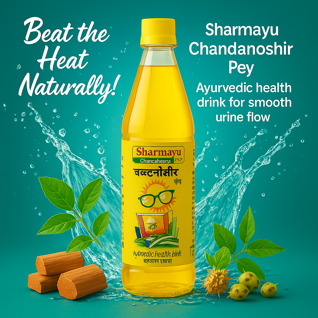 "Chandanoshir Pey by Sharmayu – Ayurvedic Syrup for Smooth Urine Flow & Urinary Tract Health | 700ml | Buy Online at Cosmohit Ayurved"