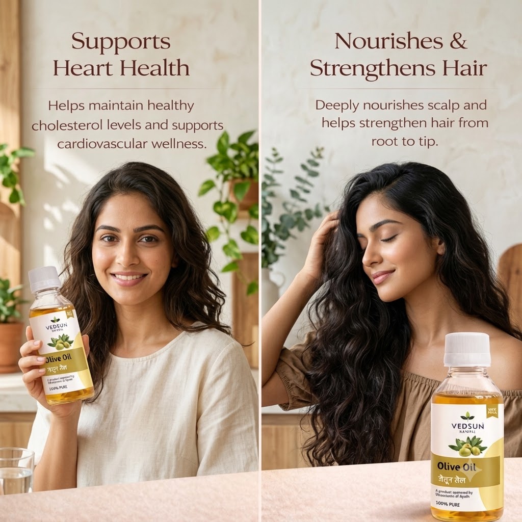 Natural Olive Oil | Extra Virgin Oil for Hair, Skin 50ml ( by vedsun)