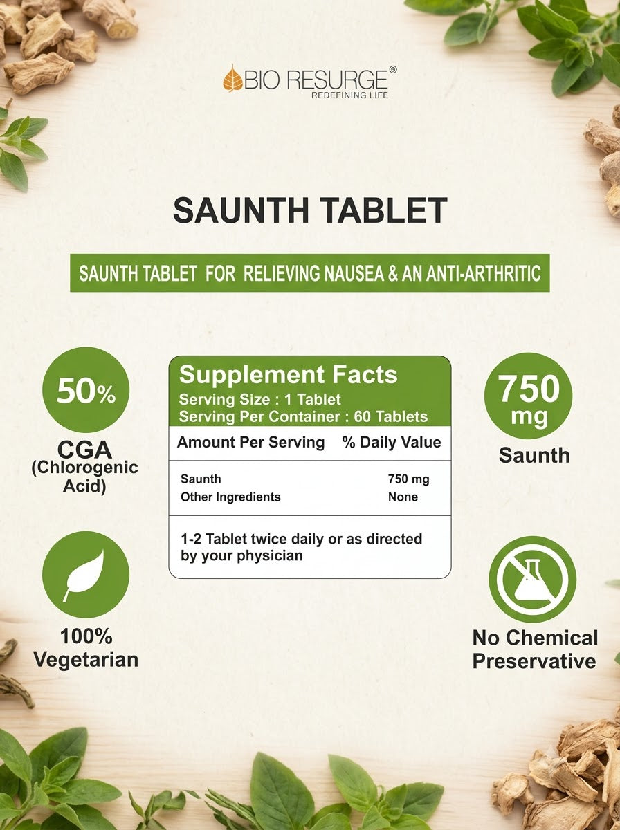 Pure Saunth  Tablets for Digestion – 60 Tabets | (by Bio Resurge)