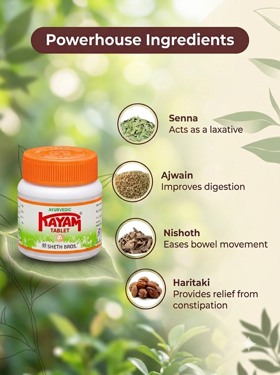 Kayam Ayurvedic Tablets for Digestive Wellness | 30 Tablets