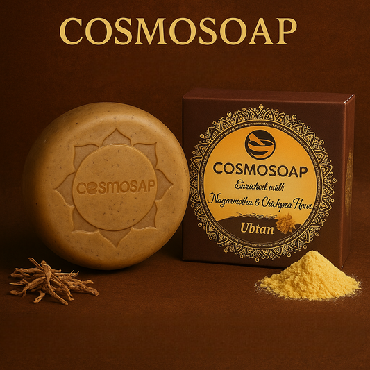 COSMOUBTAN SOAP (PACK OF 4) (FOR- OILY SKIN TYPE) (125- Gms EACH) (enriched with NAGARMOTHA and CHICKPEA FLOUR), T.F.M= 76%