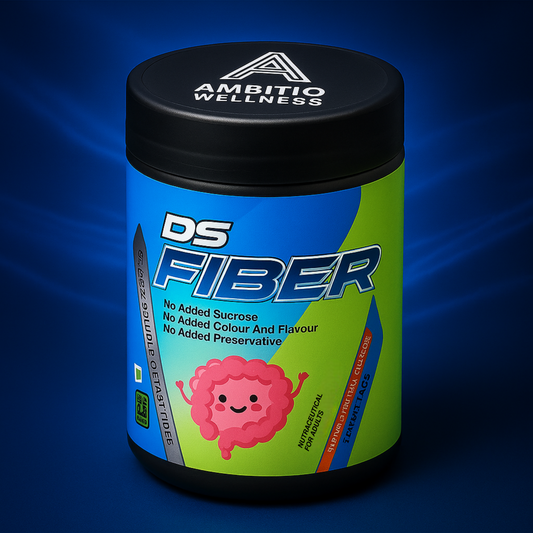"DS Fiber by Ambitio Wellness – 200g Prebiotic Soluble Dietary Fiber Supplement for Digestive Health and Gut Wellness"
