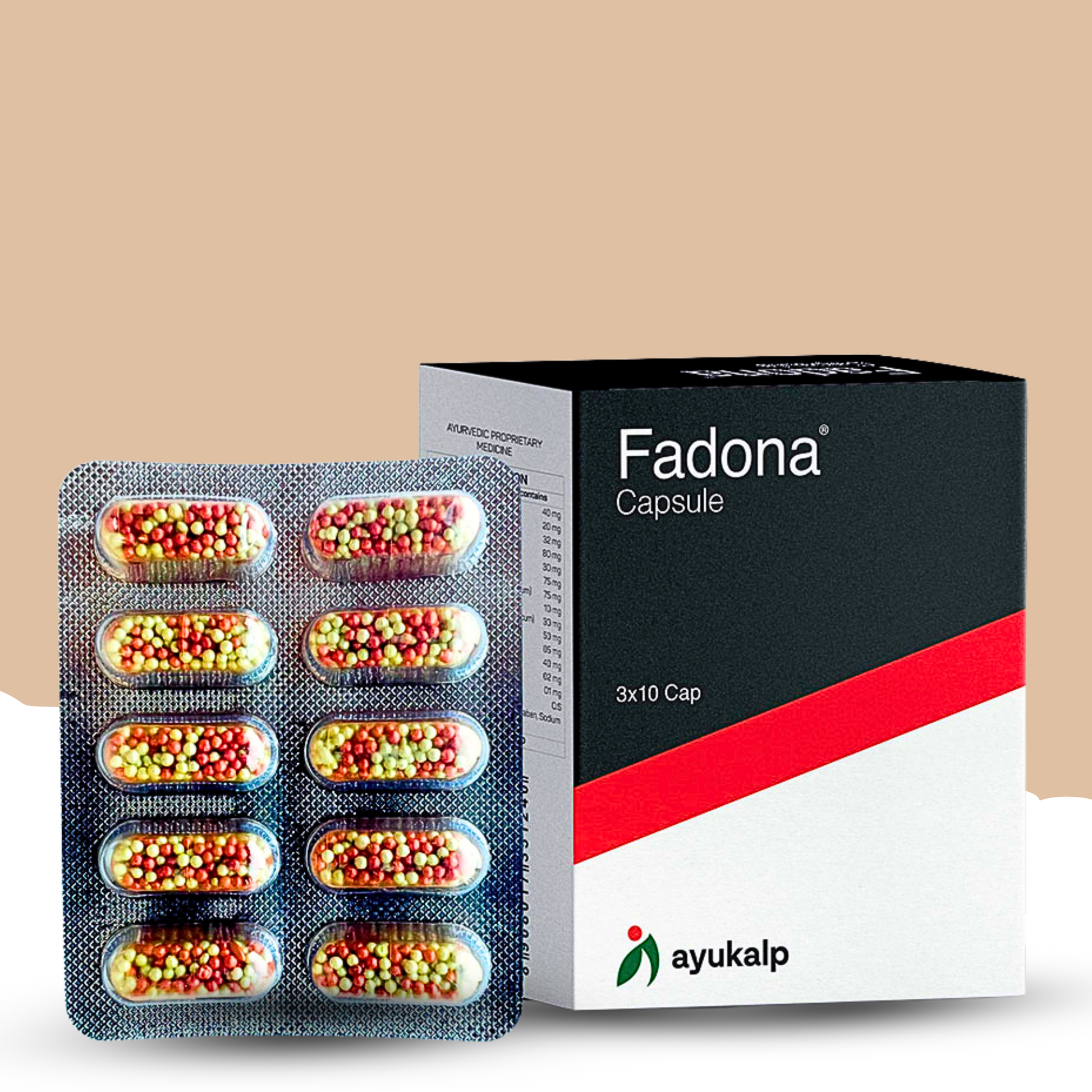"Fadona Capsules by Ayukalp – 30 Ayurvedic Capsules for Liver Detox, Fat Metabolism & Cholesterol Management – Herbal Support for Hyperlipidemia & Obesity | Available at Cosmohit Ayurved"