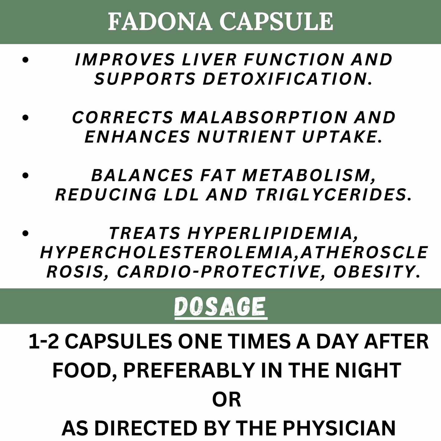 "Ayukalp Fadona Capsules – Ayurvedic Formula for Liver Health, Fat Reduction & Heart Protection – 30 Capsules with Dosage Instructions | Shop Natural Detox at Cosmohit Ayurved"