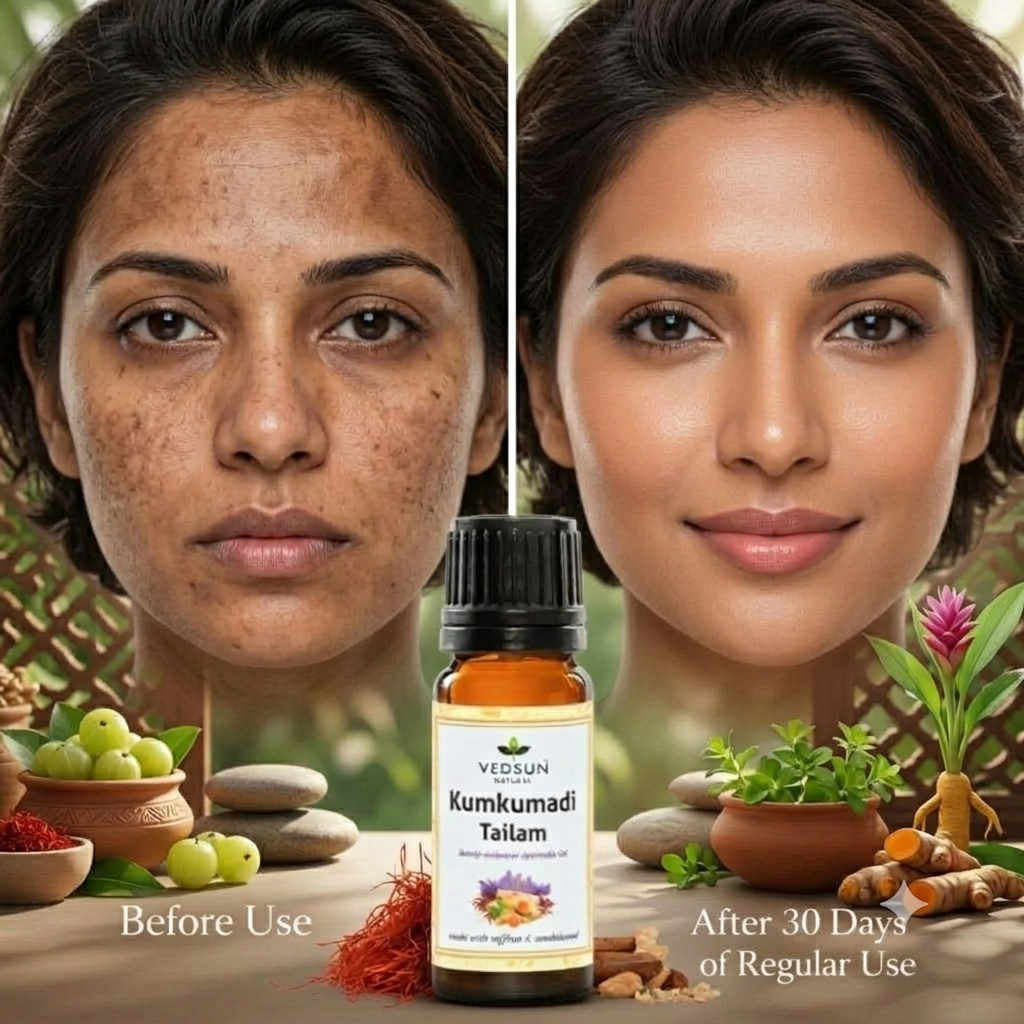 Natural Kumkumadi Tailam | Glow & Skin Care Oil 10ml (by vedsun)