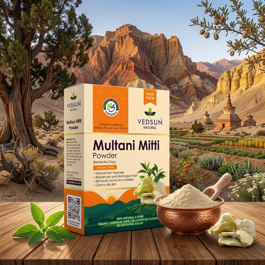 Vedsun Natural Multani Mitti | Pure Clay for Face & Hair Care 100g