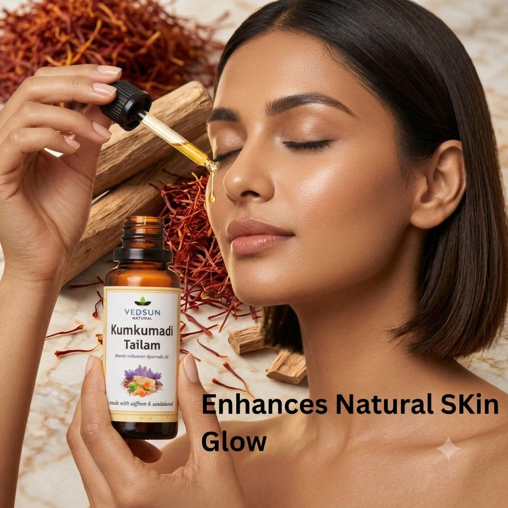 Natural Kumkumadi Tailam | Glow & Skin Care Oil 10ml (by vedsun)