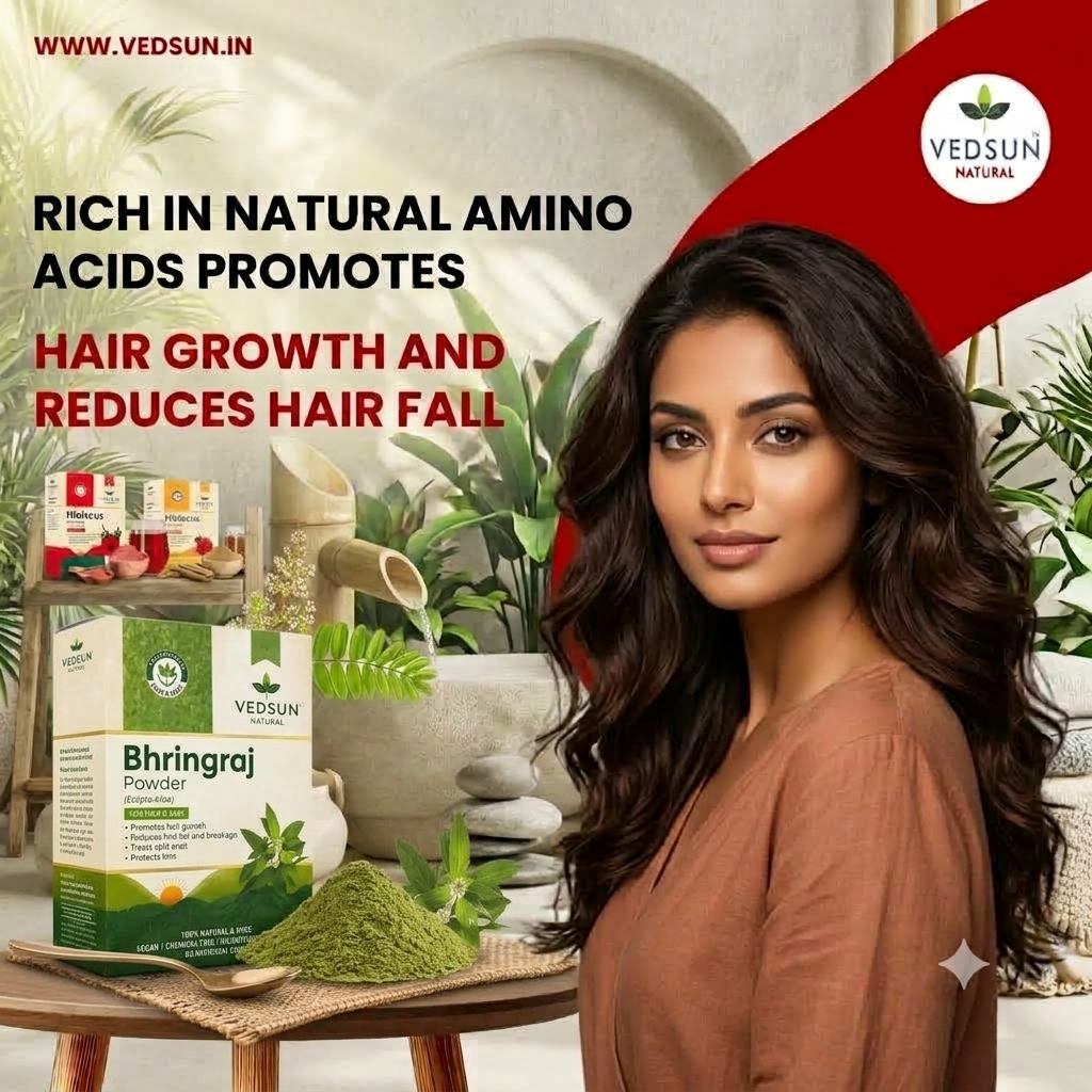 Vedsun Bhringraj Powder | Ayurvedic Care for Stronger Hair 100g