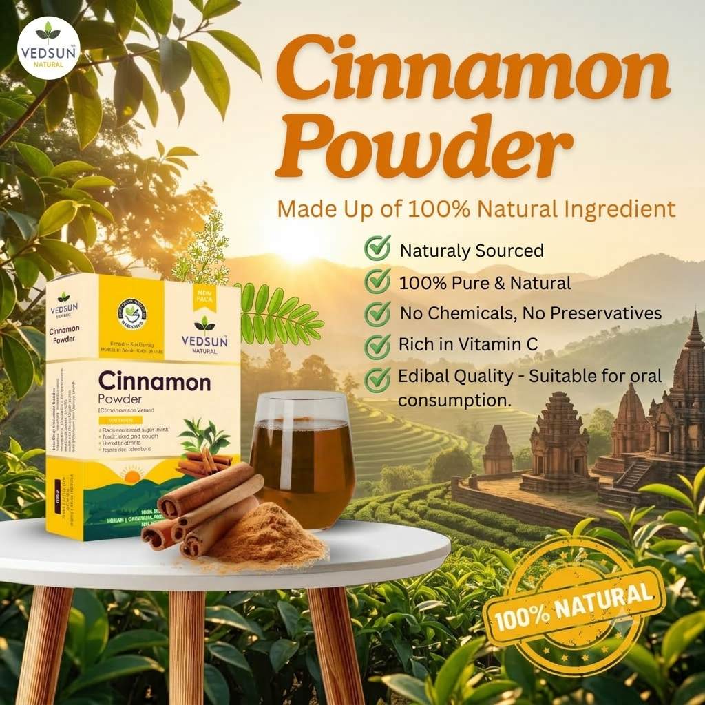 Vedsun Pure Cinnamon Powder | Natural Dalchini for Health | 100g