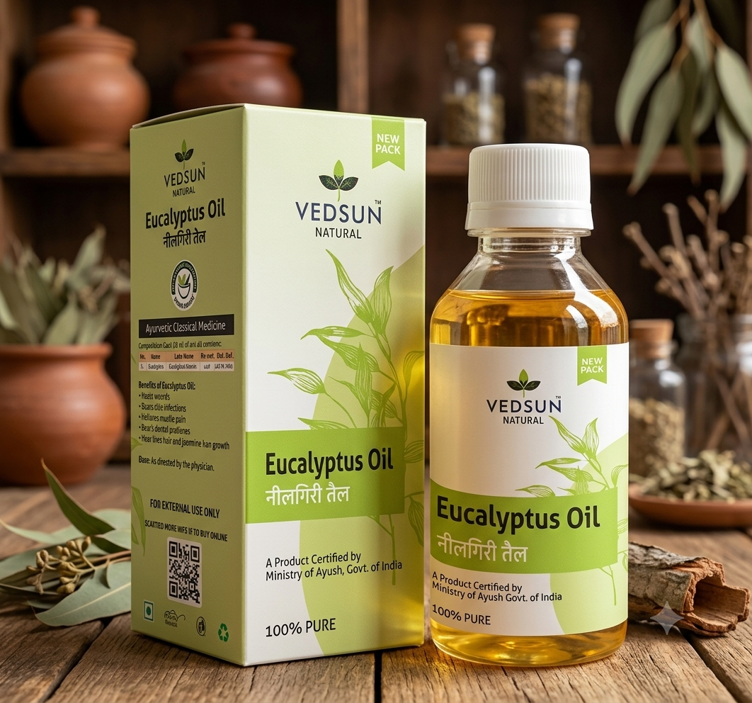 Natural Eucalyptus Oil | 99% Pure Essential Oil 50ml ( by vedsun )