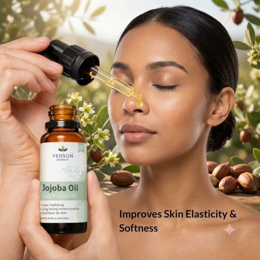 Natural Jojoba Oil | Nourishing Oil for Hair, Skin & Scalp 10ml ( by vedsun)