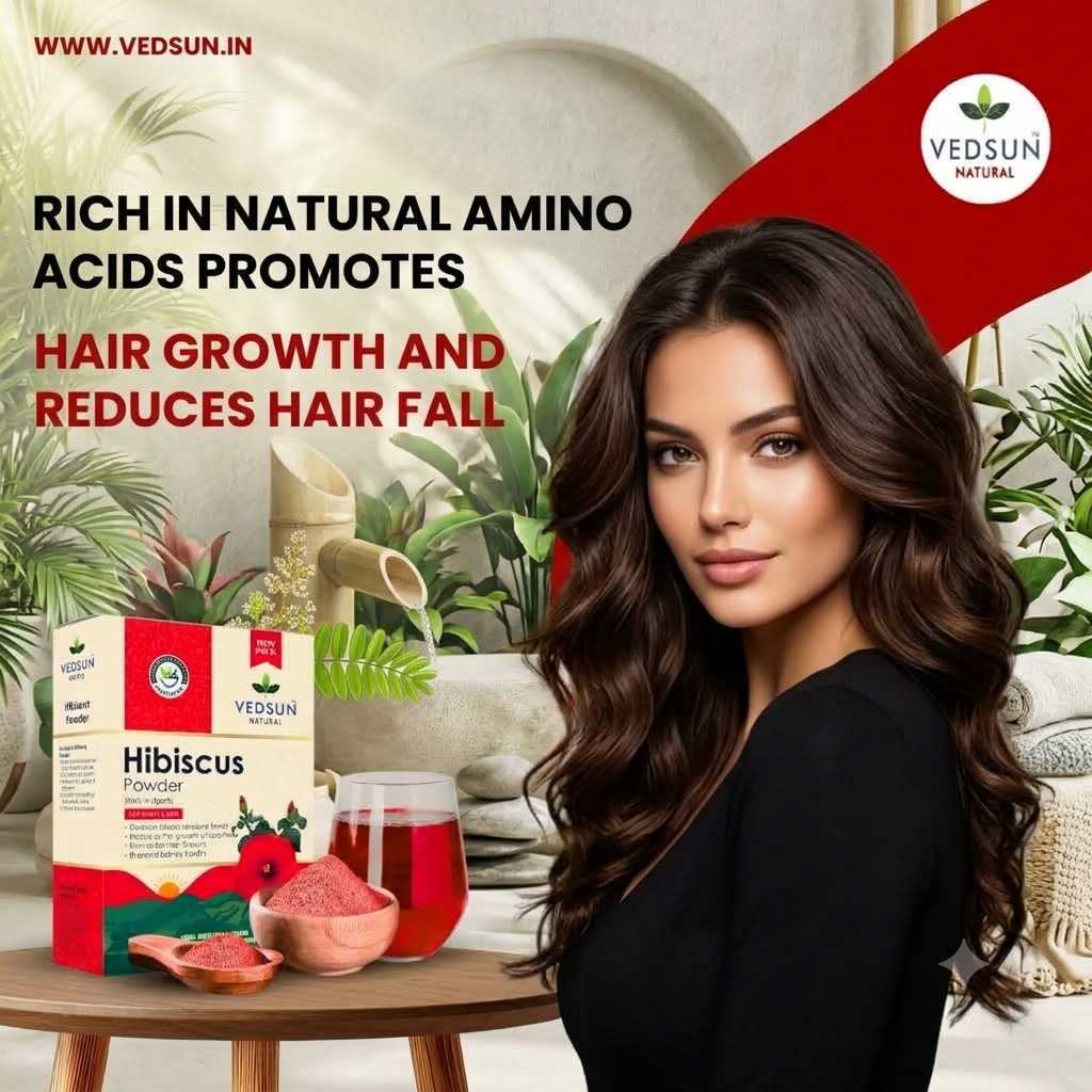 Vedsun Hibiscus Powder | Natural Hair Growth & Scalp Care 100g